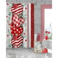 thumbnail image 2 of Valentines Day Red Shower Curtains for Bathroom Heart Fabric Shower Curtain with Hooks, Eucalyptus Leaves Shower Curtain Set, Romantic Bathroom Curtains Decoration, Waterproof Polyester, 72"x72" Long, 2 of 5