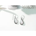 thumbnail image 4 of Classic Teardrop Shaped White MOP Inlaid Sterling Silver Dangle Earrings, 4 of 7