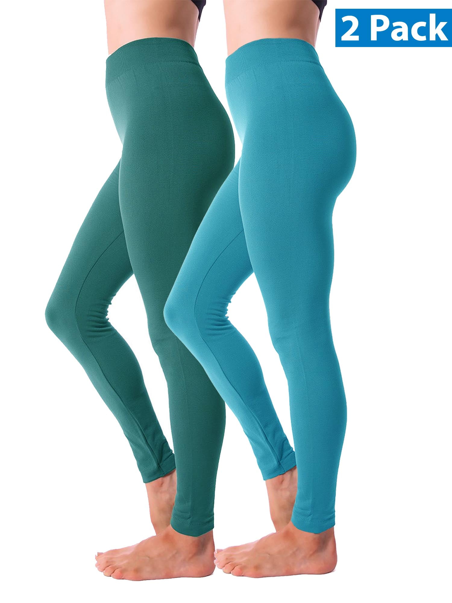 2 Pack Women Winter Leggings Warm Fleece Lined Thick Brushed Full