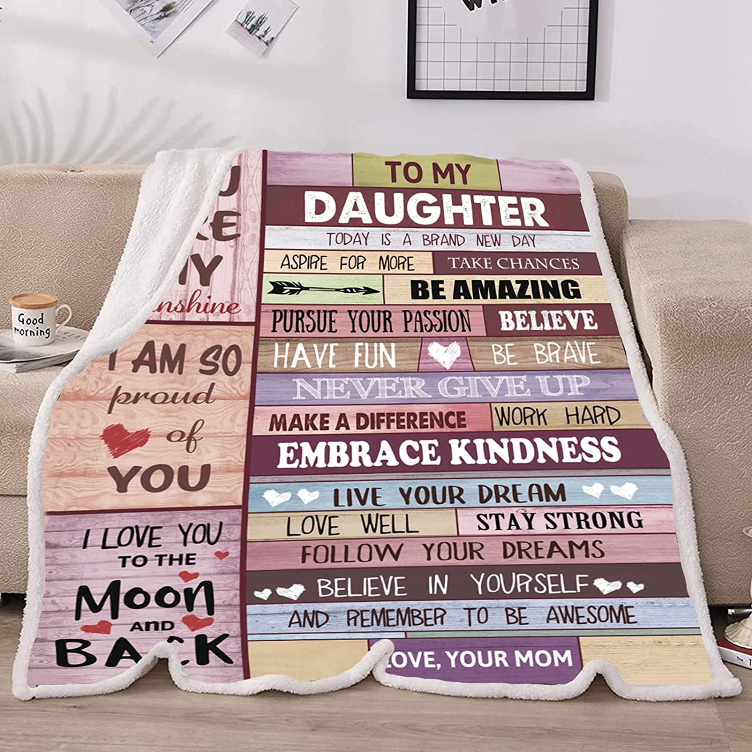 Daughter Gift from Mom,Birthday Gifts for Daughter,Daughter Blanket