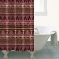 thumbnail image 5 of Small Stall Narrow Shower Curtain 36"W x 72"L – Tropical Bohemian Leaves, Mid-Century Abstract Boho Botanical Bathroom Decor, Vintage Floral Palm Leaf Pattern, Rustic Tribal Folk Style, 5 of 5