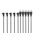 thumbnail image 1 of Cable de alimentación Uxcell USB 2.0 A tipo macho a barril DC 4.0x1.7mm en ángulo de 90 grados, 5 piezas adaptador de conector negro, 1 of 5