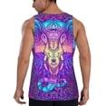 thumbnail image 3 of Fotbe Elephant in Tribal Style Pattern Men's Quick Dry Workout Tank Top Gym Muscle Tee Fitness Bodybuilding Sleeveless T Shirt Breathable Workout Shirt-Large, 3 of 9