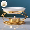 thumbnail image 3 of Quemador de Aceite Marco Geométrico Calentador de Aceite de Cerámica Horno Yoga Meditación Dorado , Opción 1 Dorado BLESIY Quemador de aceite, 3 of 7