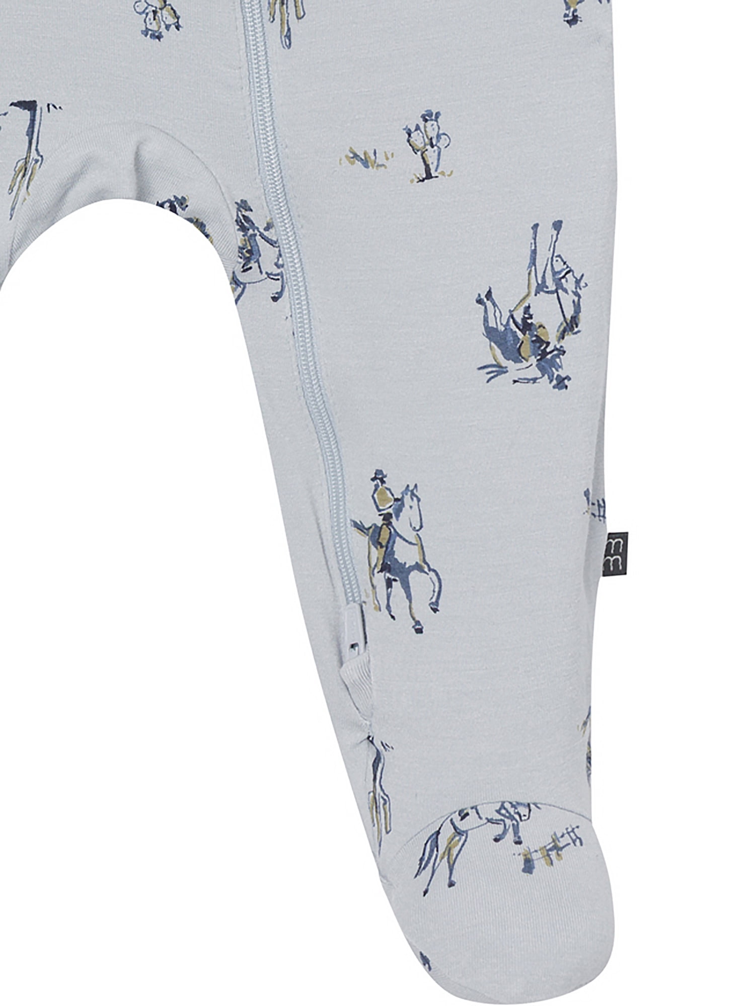 Modern Moments by Gerber Neutral Two-Way Zip Viscose Sleep ´N Play Footed Pajama , Sizes Newborn - 6/9 Months
