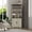 White + MDF, variant on FENGFAN 5 Tiers Corner Storage Cabinet Tempered Glass Door MDF 30.35x70.86x16.92 in 1 Pack
