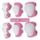 thumbnail image 4 of Rodilleras protectoras para niños, múltiples rodilleras y manos para ciclismo, niños y niñas Rosa, 4 of 9
