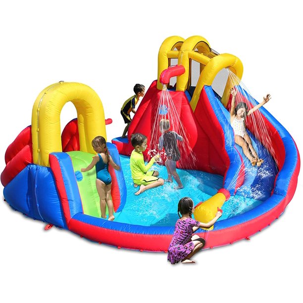 Action air Water Slide, Inflatable Waterslides for Backyard, Water