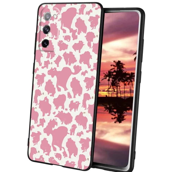 Retro-Cowgirl-cow-print-1 Phone Case, Degined for Samsung Galaxy S20 Case Men Women, Flexible Silicone Shockproof Case for Samsung Galaxy S20