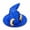 Blue, variant on HaCpiu Mini Red Sparkle Witch Hat Hair Clip, Halloween Costume Accessory with Gold Star & Moon Accents, Cute Pointed Fascinator for G'ir'ls & Women