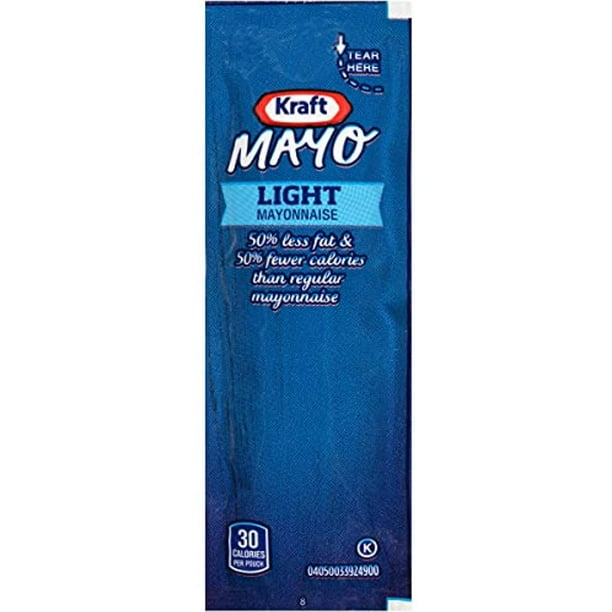 Kraft Mayo Light Mayonnaise Single Serve Packet (0.44 Oz Packets, Pack