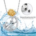 thumbnail image 4 of Rose Flower Pet Cremation Jewelry for Ashes With Cat In the Moon Urn Necklace for Ashes Memorial Pendant for Pets Ash Holder Gift for Cat, 4 of 8