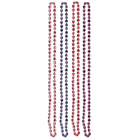 Beistle 70573 Candy Heart Beads Party Favors, 33-Inch, 4 Per Package