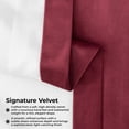 thumbnail image 2 of Half Price Drapes Signature Burgundy Velvet Blackout Curtains For Bedrooms (1 Panel), 50WX 96L, 2 of 10