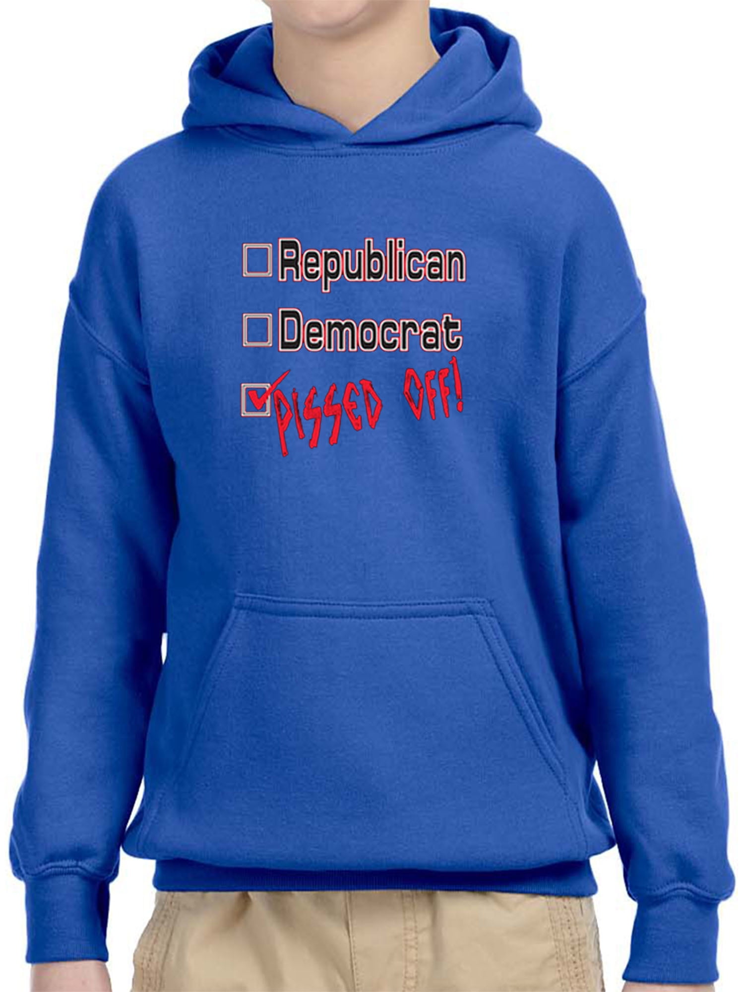Republican Democrat Pissed Off Mens Casual Shirts Hooded Hoodie
