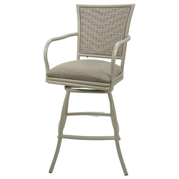 Outdoor Patio Bar Stool 30" Erin - Knobbly Taupe - Beige