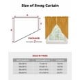 thumbnail image 6 of Pure Turmeric Swag Valances for Windows, Simple Solid Color Rod Pocket Sheer Valances for Small Windows, Swag Toppers Light Filtering for Kitchen Living Room 2 Panels 28''x36'', 6 of 6
