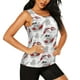 thumbnail image 2 of Balery Koi Fish Camiseta sin mangas estampada ligera para mujer, tops de entrenamiento sin mangas, camisetas de yoga transpirables de secado rápido.-Small, 2 of 7