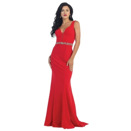 Royal Queen SIMPLE LONG PROM  DRESS  PLUS  SIZE  Walmart  com