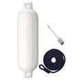 thumbnail image 2 of jinwen Boat Protection Anti Collision Inflatable Docking Dock Edge Marine Mooring Buoy White w Black Rope, 2 of 9