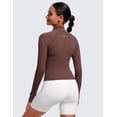 thumbnail image 2 of CRZ YOGA Butterluxe Womens Cropped Slim Fit Workout Jacket Track Athletic Full Zip Up Tops, 2 of 6