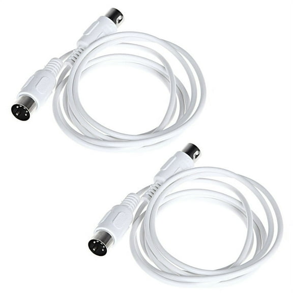 2X MIDI Extension Cable to Male 5 Pin 1.5/4.95FT High Quality 5 Pin Male to 5 Pin Male MIDI Extension Cable