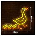thumbnail image 2 of Letrero De Neón Duck Team Con Luz Regulable Para Dormitorio Habitación De Niñas Habitación De Niños Cueva De Hombres, Fiesta Decoración 40cmx34.5cm, 2 of 7