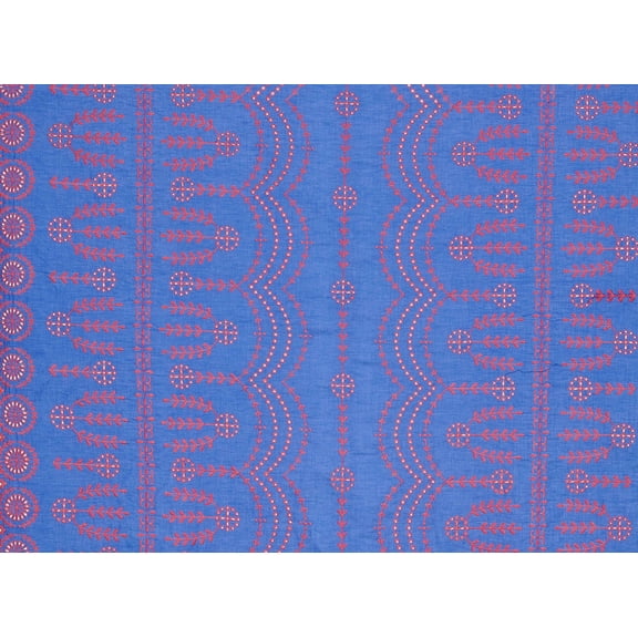 Zelouf Guardian All Over Eyelet Embroidery Cotton  , Sewing, DIY, Crafts Fabric by the Yard, Peri/orange, 3 Yard