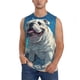 thumbnail image 1 of Fotbe Starry Sky Cloud Bulldog Men's Camiseta sin Mangas Estampada para Hombres, Playera Casual para Gimnasio, Entrenamiento, Playa-Medium, 1 of 7