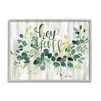 Stupell Industries Hey Y'all Southern Sentiment Blooming Eucalyptus Plants, 30 x 24,Design by Jennifer Paxton Parker