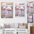 thumbnail image 4 of Designart "Calm Camargues With Greater Flamingo I" Animals Flamingo Floater Framed Canvas Art Print, 4 of 5