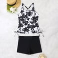 thumbnail image 6 of HUAXUN Womens Tankini Tops Full Coverage Swimsuits V Neck High Waisted Skirted Bottom Full Coverage Adjustable Straps 2 Piece Swimsuit Tummy Control Bathing Suit, 6 of 8