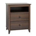 thumbnail image 2 of Home Square 3-Piece Set with 2 Nightstands & 5-Drawer Lingerie Chest in Espresso, 2 of 12
