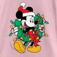thumbnail image 2 of Girl's Mickey & Friends Christmas Wreath Mickey Mouse  Graphic Tee Light Pink Medium, 2 of 4