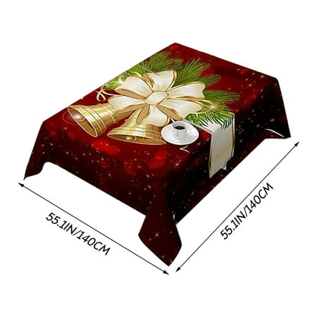 

Pgeraug tablecloth Bibulous Tablecloth Decorated For Christmas(The Bell) Table Cloth A