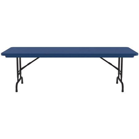 UrbanPro 22-32  Adjustable Height Heavy Duty Blow-Molded Folding Table in Blue