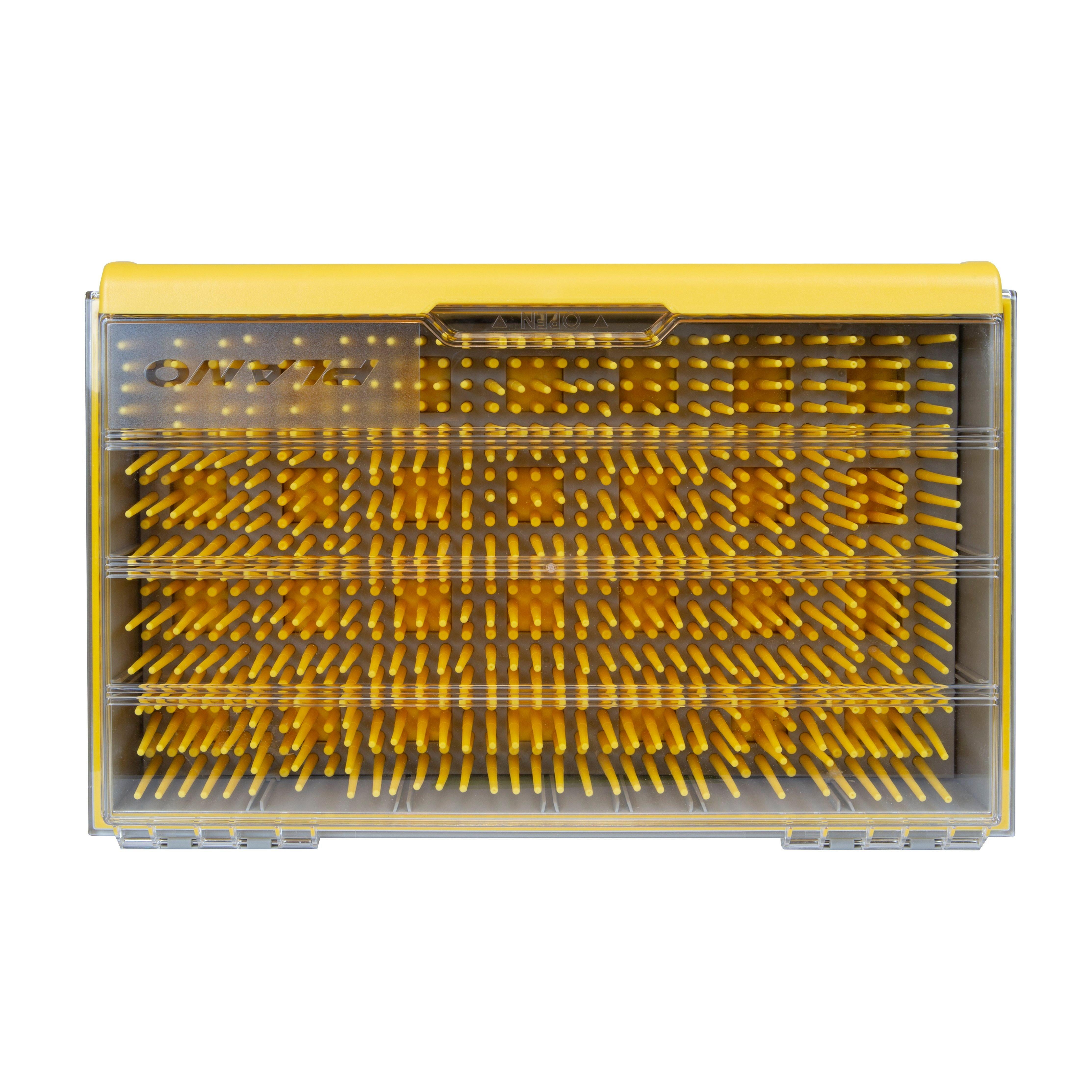 Plano EDGE Flex Crankbait 3700 Premium Waterproof Utility Box, Gray and Yellow