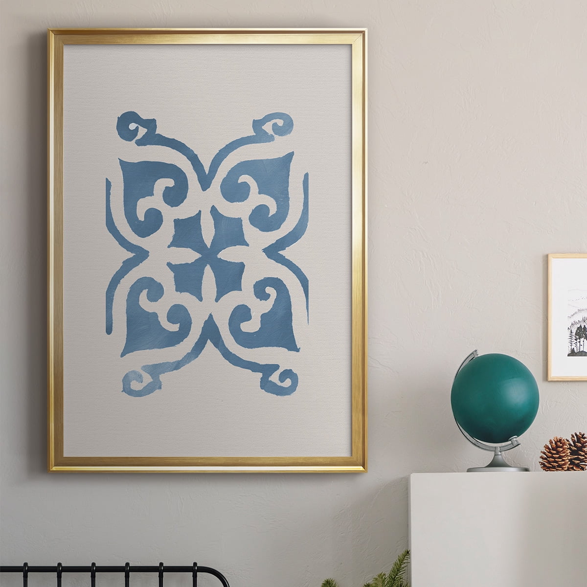 Monochrome Terra Mesa Tile II Premium Framed Print - Ready to Hang