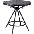 thumbnail image 1 of Safco CoGo Table Ronde d'Intérieur et d'Extérieur 36 Pieds en Acier, Résistante aux UV et aux Intempéries, Table de Salle à Manger d'Extérieur avec Ouverture pour Parasol, Noir (1 Unité), 1 of 2