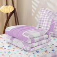 thumbnail image 5 of Catabedysis Modern Geometric Plaid Zipper Twin Comforter Sets with Fitted Sheet and 2 Pillowcases,Bowknot Monogrammed R Design Zipper Bedding Set For Girls,Colorful Stars Reversible,4 Pieces, 5 of 7