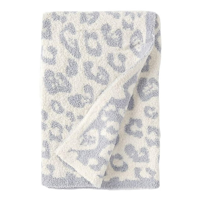Couverture Jetée Super Douce en Molleton Flanelle de Qualité Léopard 51x71 Po