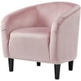 thumbnail image 5 of Yaheetech Velvet Upholstered Accent Chair for Livingroom,Pink, 5 of 13