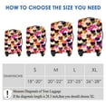 thumbnail image 6 of DODAMOUR Travel Luggage Cover Suitcase Protector, Washable Suitcase Cover Fits 20-22 Inch Luggage, Elastic Suitcase Protective Cover (M, Heart), 6 of 7