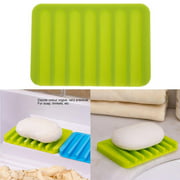 Bathroom Silicone Flexible Soap Dish Rack Storage Box Practical Beautiful Bathroom Soap Plate Tray