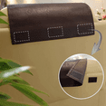 thumbnail image 3 of Non-Slip Leather Headrest Protector for Recliner Chair,Headrest Cover Furniture Slipcovers Coffee Color, 3 of 4