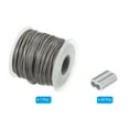 thumbnail image 3 of Uxcell 3/50" OD 98.4 Ft 304 Stainless Steel Cable Wire Rope with Aluminum Sleeves 7 x 7 Strand Rope, Silver, 3 of 6