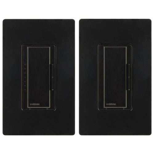 Lutron Maestro LED+ Dimmer Switch Kit for Dimmable LED, Halogen and Incandescent Bulbs, 150W/3-Way or Multi-Location, MACL-153M-RHW-BL, Black