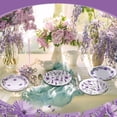 thumbnail image 4 of 60 Pieces Lavender Paper Plates 9 Inch Disposable Floral Plates Spring Summer Purple Garden Flowers Dinner Birthday Decorations for Baby Shower Bridal Wedding Floral Tea Party Supplies, 4 of 6