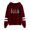 Red, variant on Fesfesfes Women Hooded Casual Solid Christmas Long Sleeve Hoodie Sweatshirt Tops Under $10