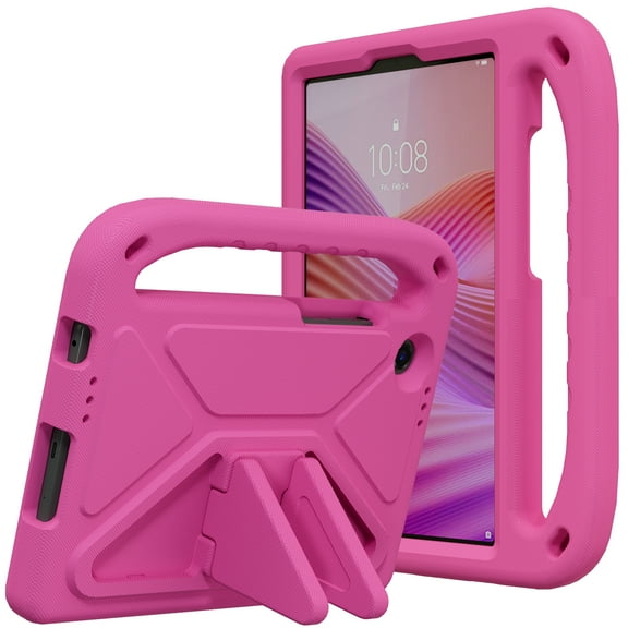 ELEHOLD for Lenovo Tab K9/Tab One 8.7 2025(TB305FU) Rugged Case Kids Friendly EVA Full Body Protective Handle Grip Kickstand Function Shockproof Kids Case,Rose